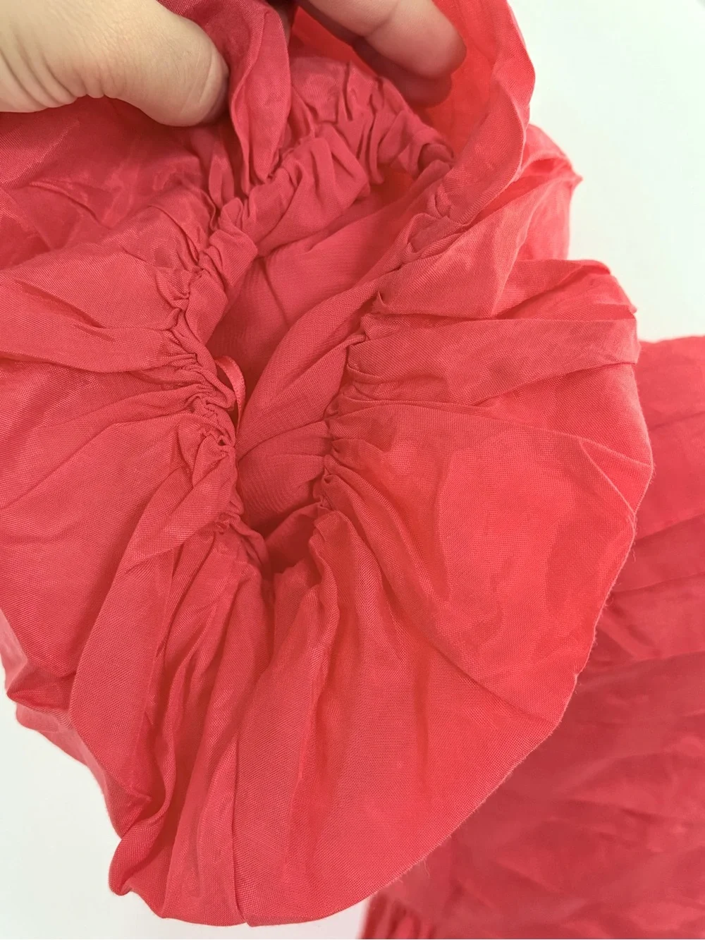 Abercrombie & Fitch Red Puff-Sleeve Square-Neck Maxi Dress